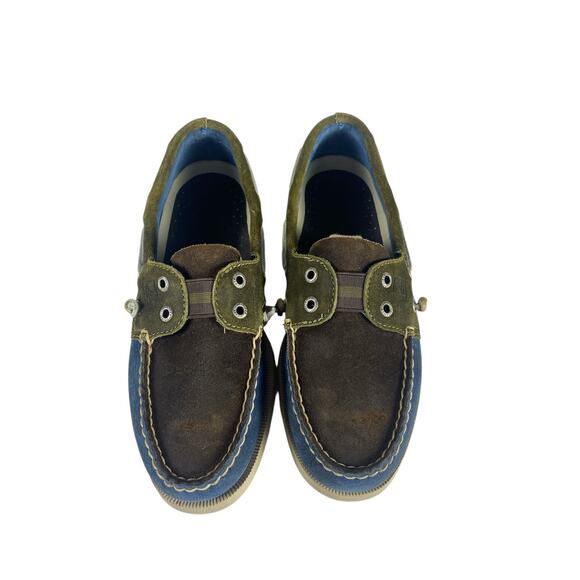 Sperry Top Sider leather non-marking Blue boat shoes size 7.5 - Picture 3 of 10